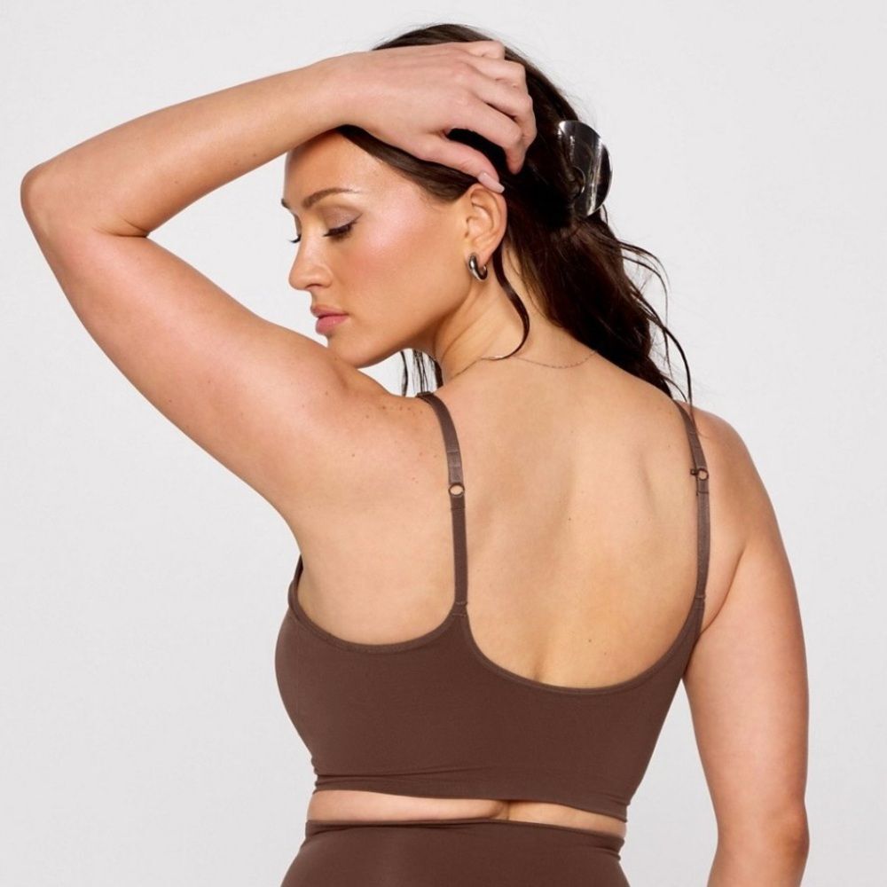 Yitty Fabletics Brown Nearly Naked Shapewear Plunge Bra M/L — image 2 of 8